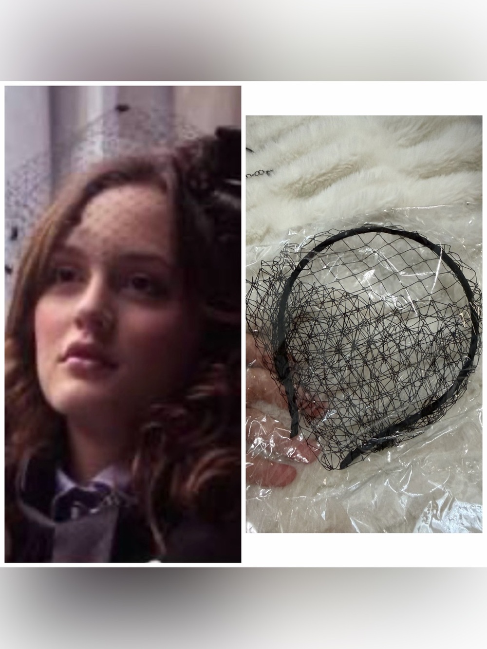 Black Veil Headband similar to the one on Blair Waldorf